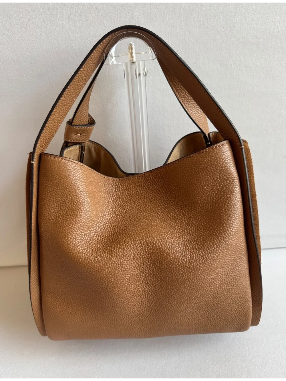 Kate Spade Margaux Medium Satchel Tan Pebbled Leather Tote Crossbody